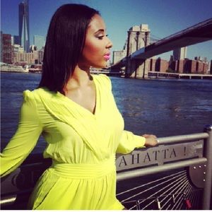 A brilliant lime green romper.